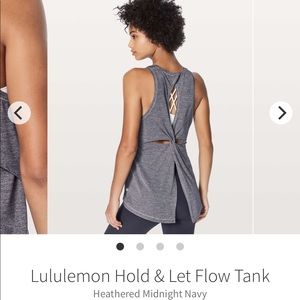 Lululemon hold & let it flow tank navy